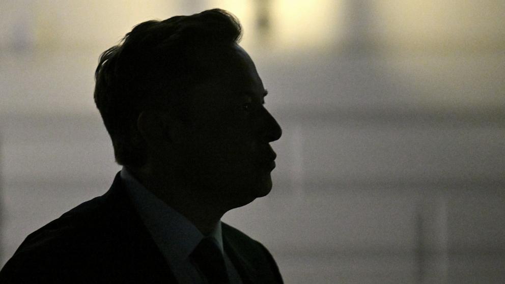 PHOTO: Tesla and SpaceX CEO Elon Musk departs the White House en route to the Capitol to attend President Donald Trump's Joint Address to Congress in Washington, March 4, 2025.