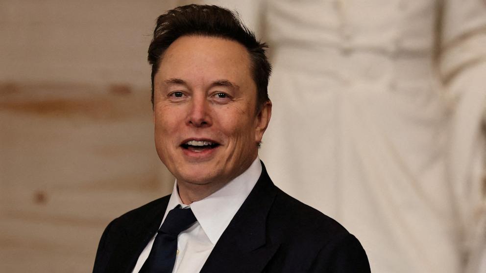 PHOTO: Tesla, SpaceX and X CEO Elon Musk arrives for the Inauguration of Donald J. Trump in the U.S. Capitol Rotunda, Jan. 20, 2025 in Washington.