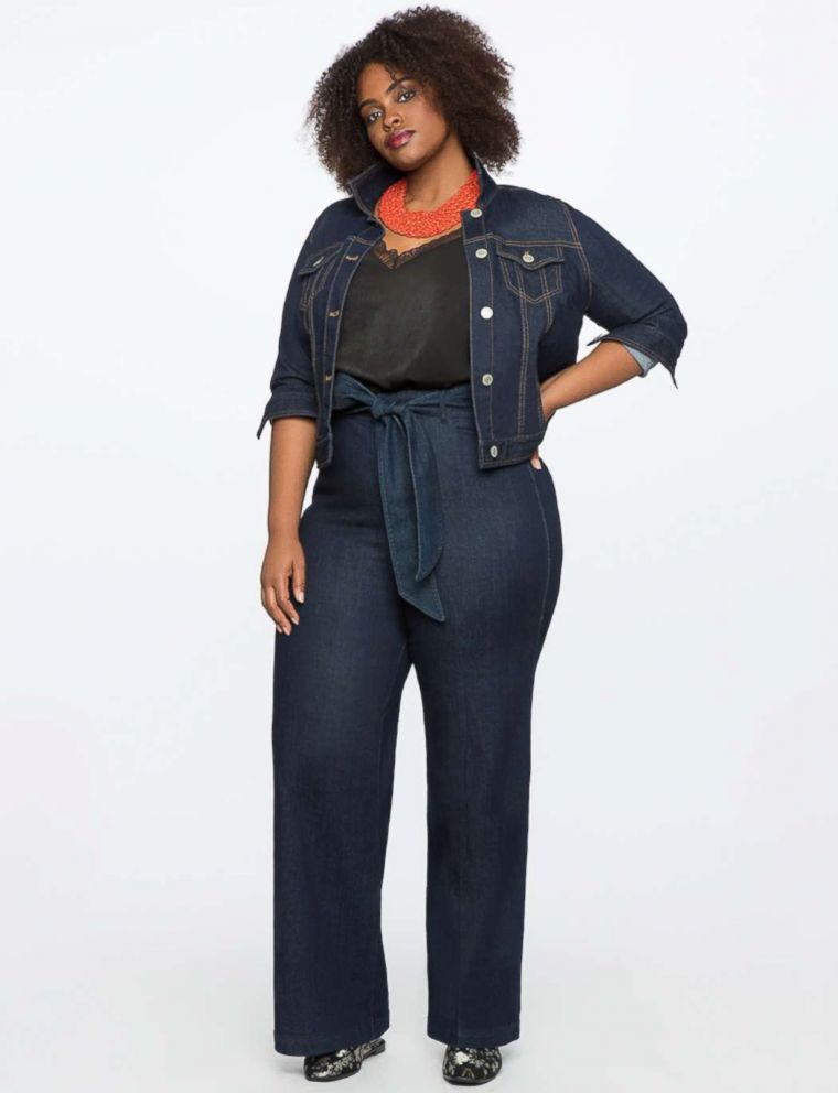 PHOTO: Eloquii, High waist, Belted Denim Trouser