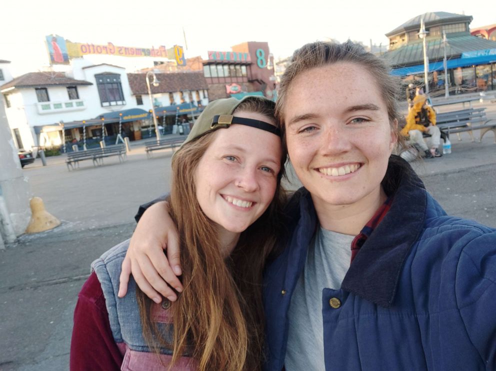 PHOTO: Emilie Bernier O’Donnell is from Paris and her girlfriend Amelia Franklin lives in San Francisco. Before COVID-19, the couple tried to see each other every three weeks. But for six long months, the couple was forced to connect virtually.