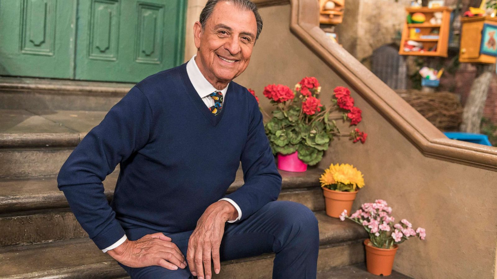 PHOTO: Emilio Delgado poses for a picture at Kaufman Astoria Studios while filming the 50th season of "Sesame Street," in Oct., 2018.