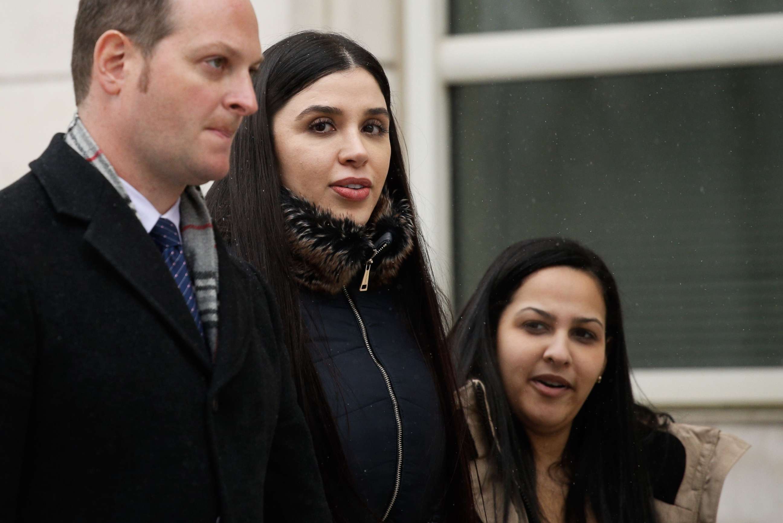 PHOTO: Emma Coronel Aispuro, the wife of Joaquin 'El Chapo' Guzman, leaves the Federal Courthouse after a verdict was announced at the trial for her husband, Feb. 12, 2019, in the Brooklyn borough of New York.