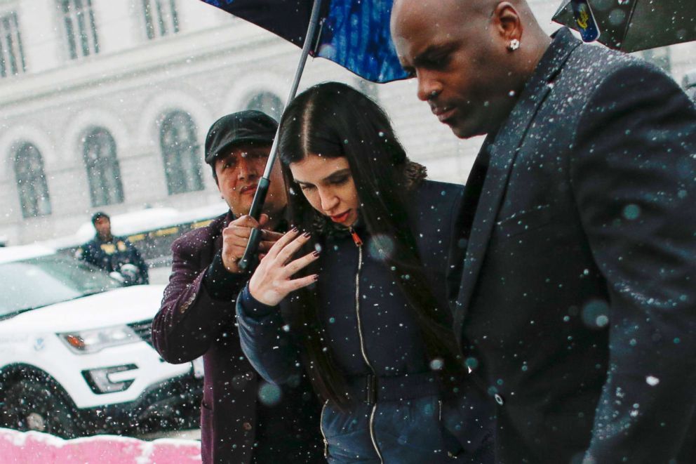 PHOTO: Emma Coronel Aispuro, wife of Joaquin 'El Chapo' Guzman arrives at the US Federal Courthouse while the trial for Joaquin 'El Chapo' Guzman takes place, Feb. 12, 2019, in Brooklyn, N.Y.