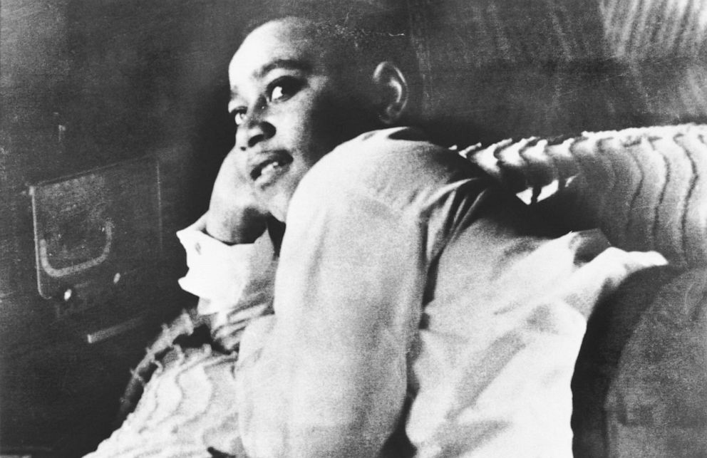 PHOTO: An undated photo shows Emmett Till lying on his bed.