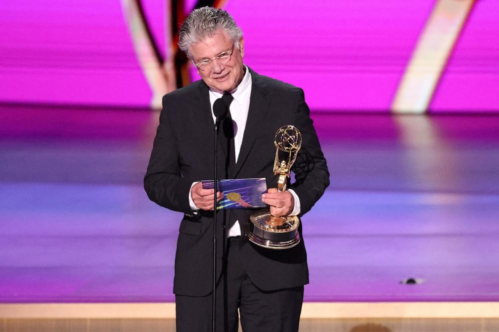 PHOTO: Steven Zaillian accepts the award for Best Directing for Limited or Anthology Series for "Ripley" at the 76th Primetime Emmy Awards in Los Angeles, Sept. 15, 2024. 