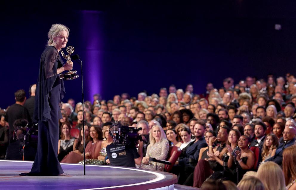 PHOTO: Jean Smart accepts the Outstanding Lead Actress in a Comedy Series award for 'Hacks' during the 76th Primetime Emmy Awards, Sept. 15, 2024, in Los Angeles.