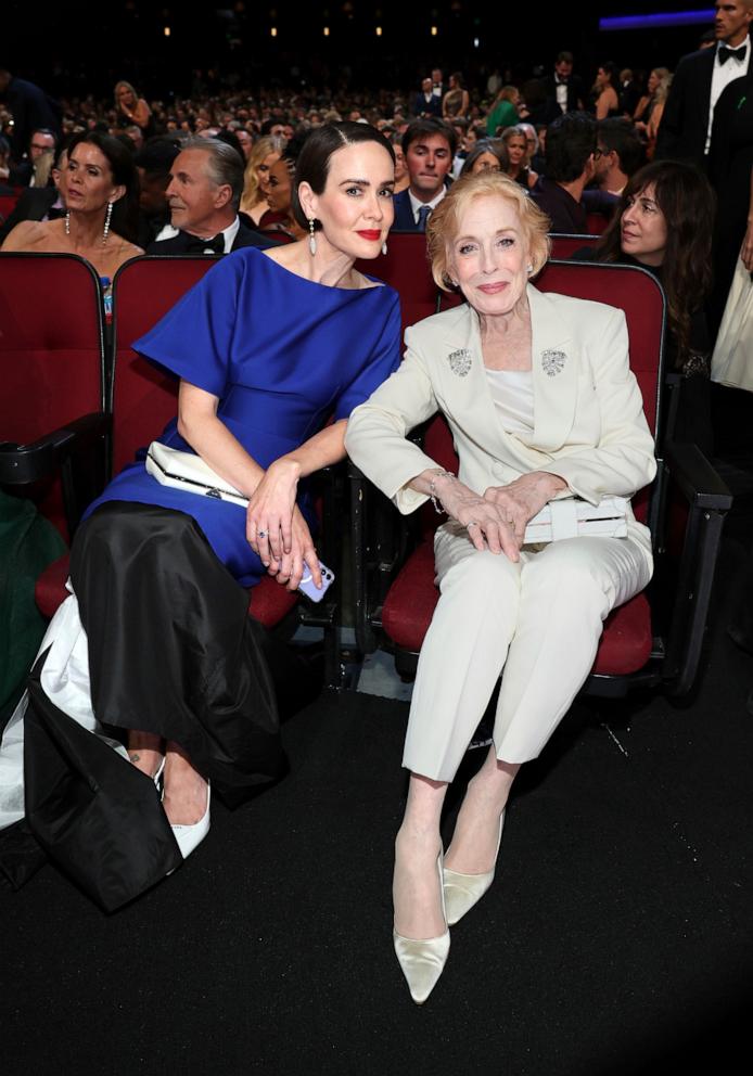 PHOTO: Sarah Paulson and Holland Taylor attend the 76th Emmy Awards, Sept. 15, 2024, in Los Angeles.