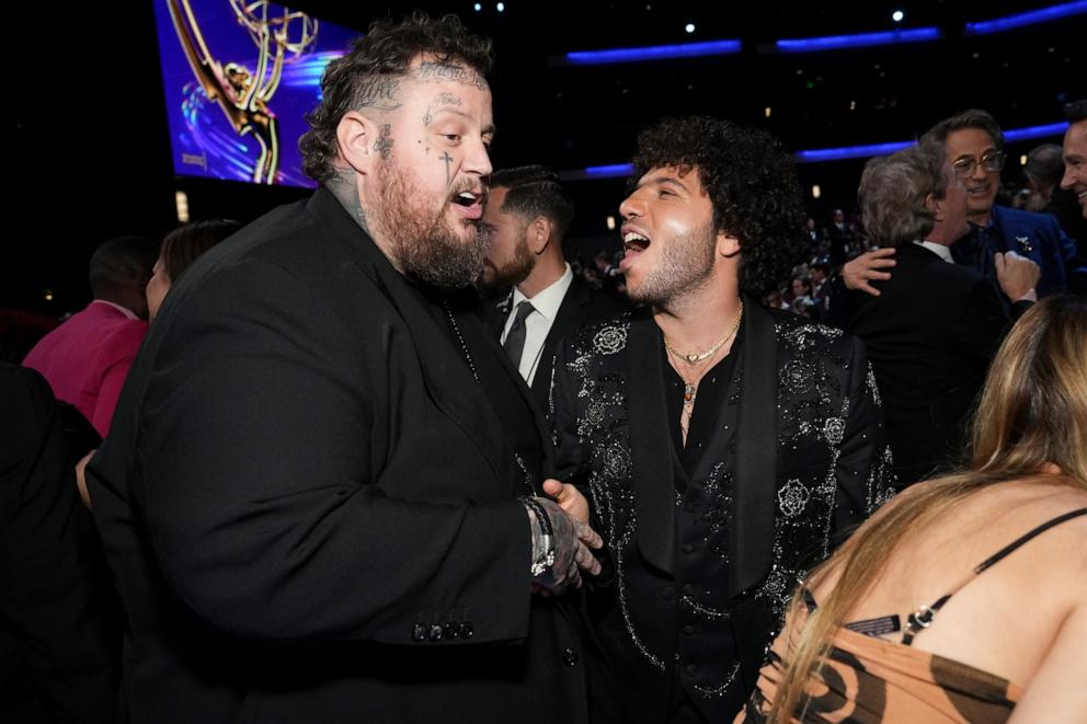 PHOTO: Jelly Roll and Benny Blanco attend the 76th Emmy Awards, Sept. 15, 2024, in Los Angeles. 