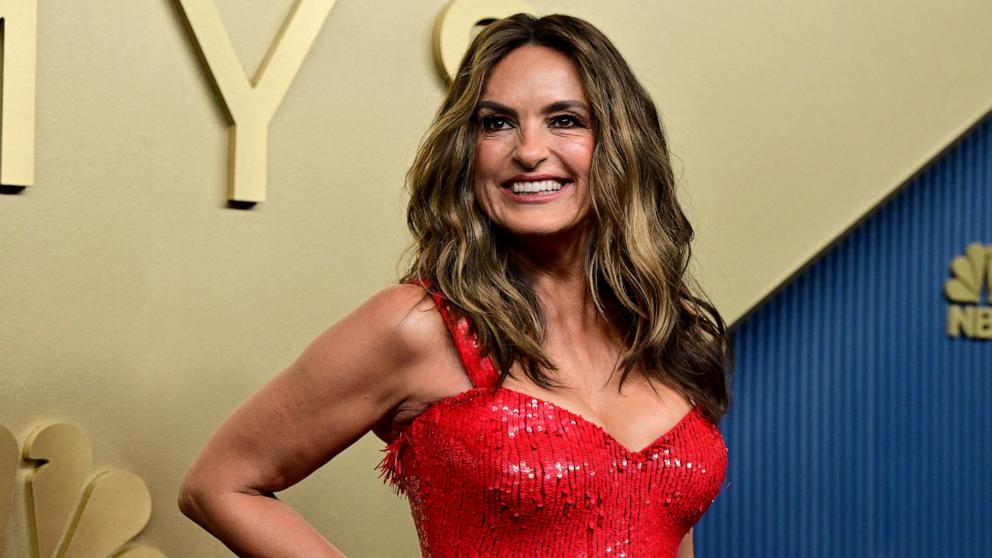 PHOTO: Mariska Hargitay arrives for the 78th Primetime Emmy Awards in Los Angeles, September 14, 2026.