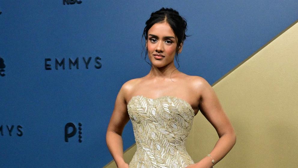 PHOTO: Shabana Azeez arrives for the 78th Primetime Emmy Awards in Los Angeles, September 14, 2026.