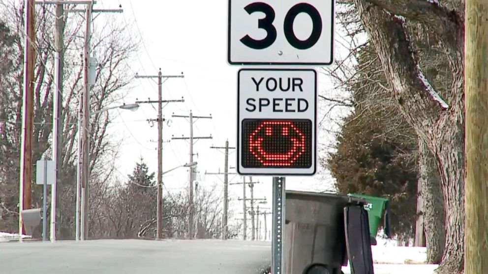 PHOTO: The Danville Metropolitan Police Department announced a new "Digital Driver Feedback" sign on Feb. 6, 2018.The sign will post the driver's speed followed by either a smiling or a frowning emoji.