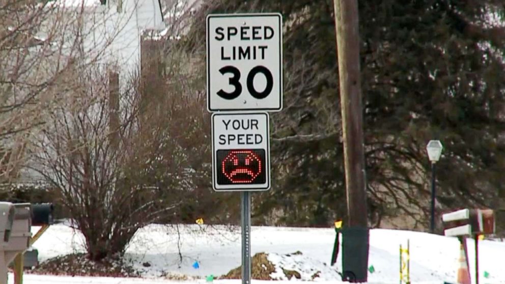 PHOTO: The Danville Metropolitan Police Department announced a new “Digital Driver Feedback” sign on Feb. 6, 2018.The sign will post the driver’s speed followed by either a smiling or a frowning emoji.