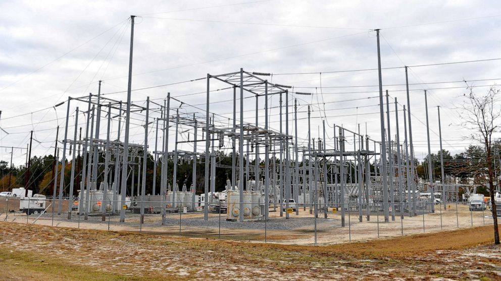 PHOTO: A view of the substation in Carthage NC, Dec. 05, 2022.