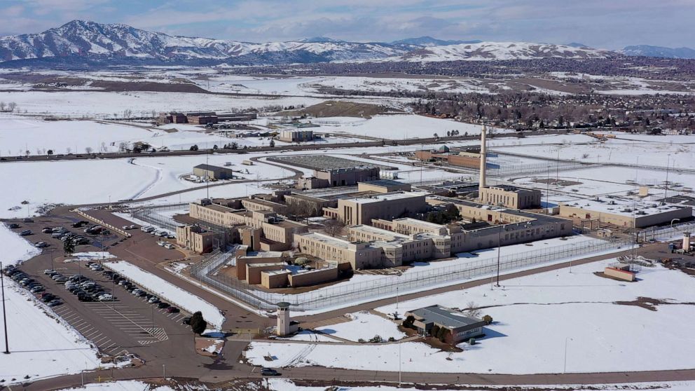 PHOTO: The Englewood Federal Correctional Institution is shown in this aerial view Feb. 18, 2020, in Littleton, Colo.