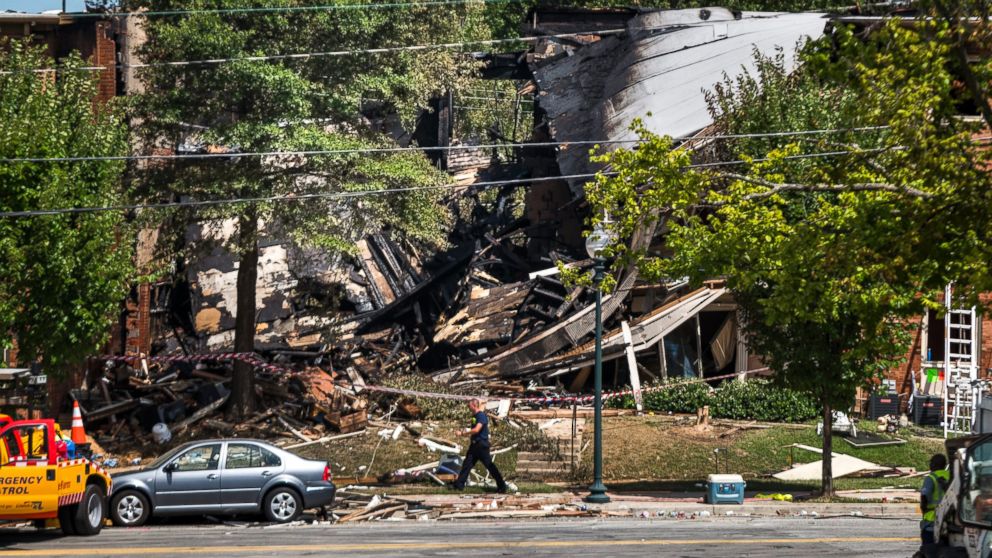 PHOTO: A fire and explosion destroyed part of the Flower Branch Apartment Complex in Silver Spring, Maryland, Aug. 11, 2016.