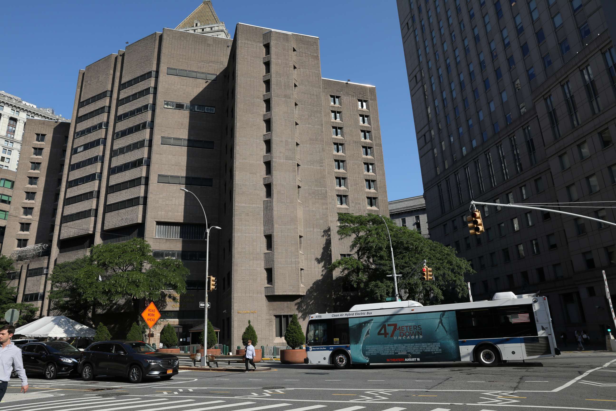 PHOTO: An exterior view of the Metropolitan Correctional Center jail where financier Jeffrey Epstein, who was found unconscious with injuries in the Manhattan borough of New York City, New York, July 25, 2019.
