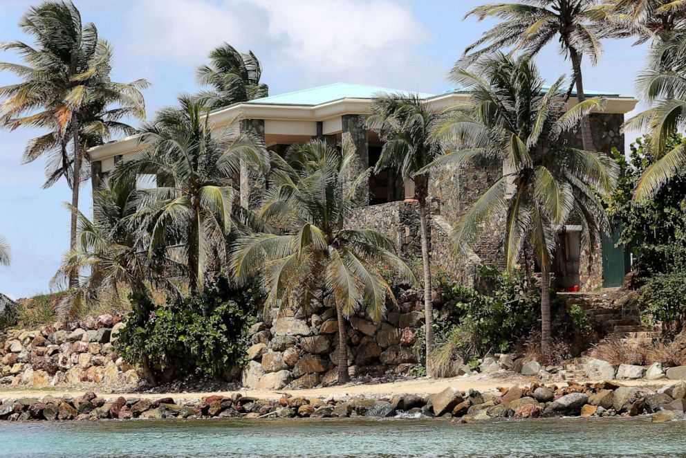 PHOTO: A view of Jeffrey Epstein's stone mansion on Little St. James Island, a property owned by Jeffrey Epstein, August 14, 2019.