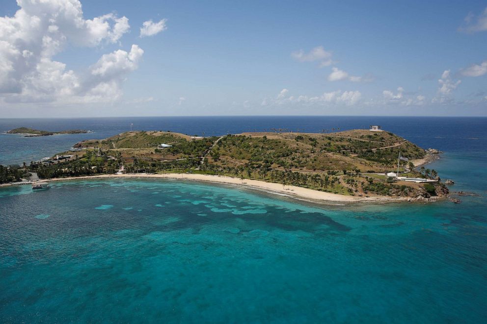 PHOTO: Little St. James Island, one of the properties of financier Jeffrey Epstein, is seen near Charlotte Amalie, St. Thomas, U.S. Virgin Islands, July 21, 2019.