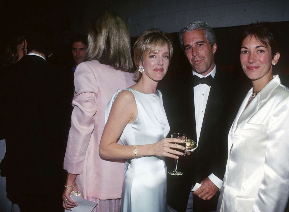 PHOTO: Carol Mack, Jeffrey Epstein and Ghislaine Maxwell attend an event in New York, May 16, 1995.