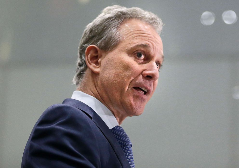 PHOTO: New York Attorney General Eric Schneiderman speaks at a news conference in New York, Sept. 6, 2017.