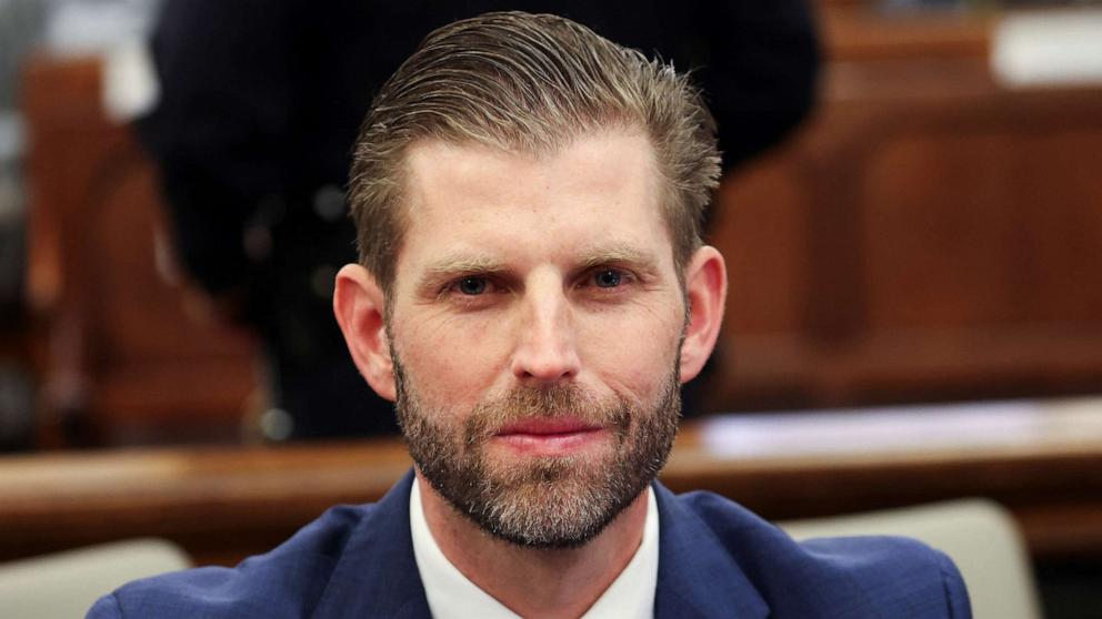 PHOTO: Co-defendant Eric Trump attends the Trump Organization civil fraud trial, in New York State Supreme Court, Nov. 2, 2023.