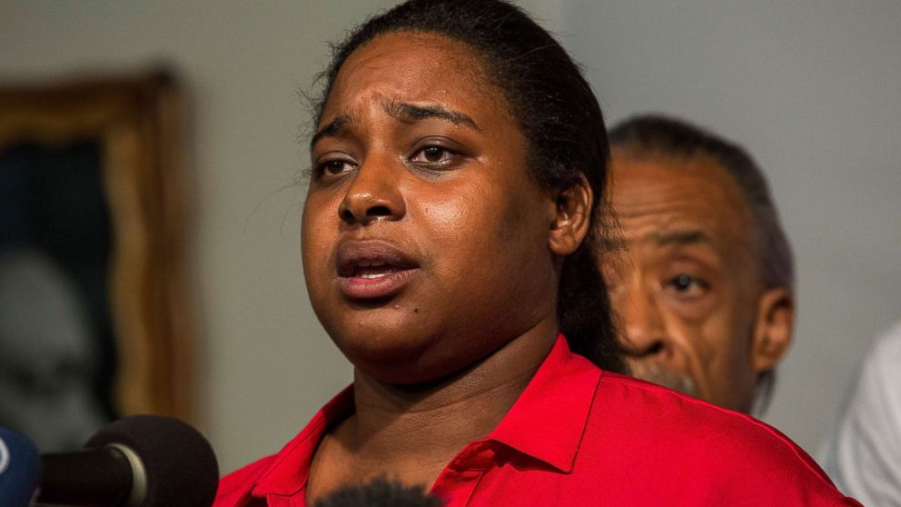 PHOTO: Erica Garner attends a press conference held with her family members and the Reverend Al Sharpton on July 14, 2015 in New York City. 