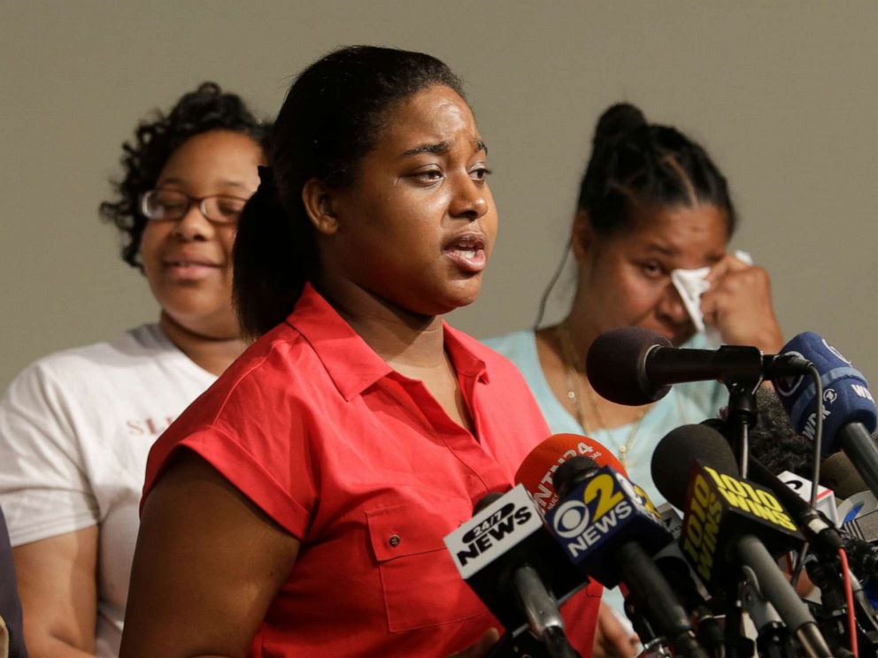 PHOTO: Eric Garners daughter Erica Garner speaks during a news conference, July 14, 2015, in New York.