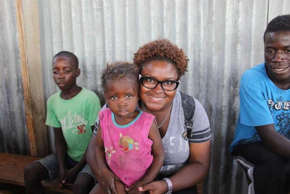 PHOTO: In 2014, Harris ventured to Haiti to help refugees who also lost their homes to a natural disaster.