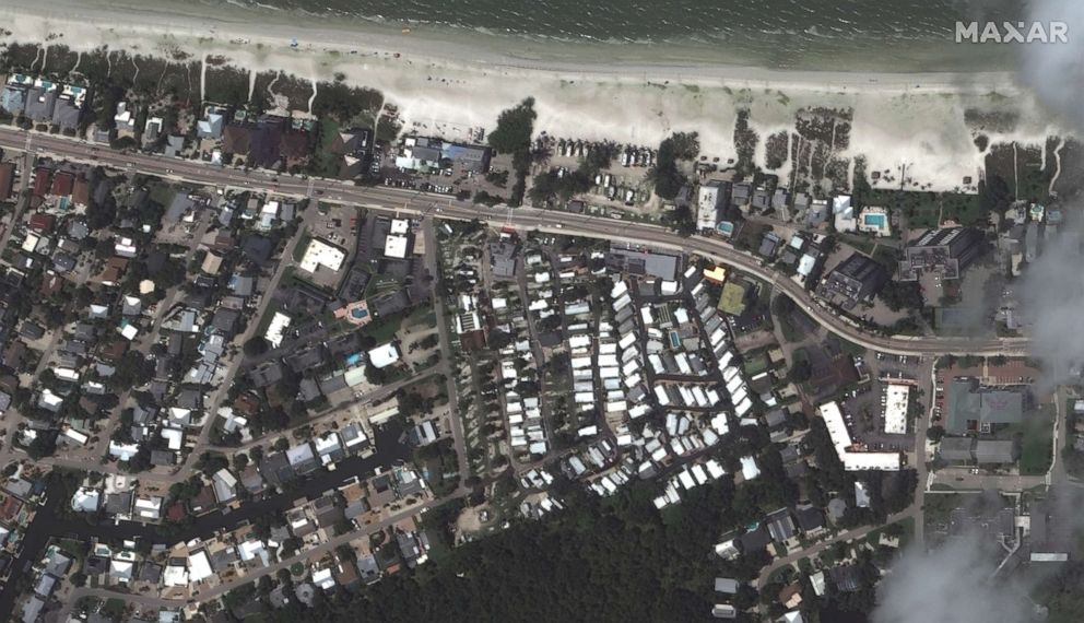 PHOTO: Before Hurricane Ian, a satellite image shows homes along Estero Blvd. in Fort Myers, Fla., Aug. 17, 2022.