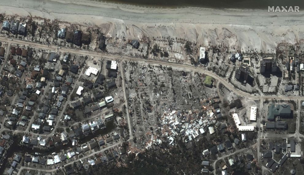 PHOTO: Before Hurricane Ian, a satellite image shows homes along Estero Blvd. in Fort Myers, Fla., Sept. 30, 2022.