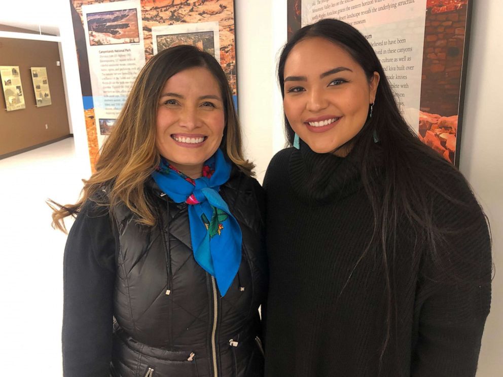 PHOTO: Shandiin Herrera pictured with her mentor Ethel Branch, the former Navajo Nation Attorney General and founder of Navajo & Hopi Families COVID Relief.
