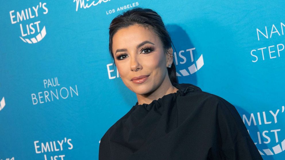 PHOTO: Eva Longoria arrives at Emily's List 3rd annual pre-oscars event at Four Seasons Hotel Los Angeles at Beverly Hills, Feb. 4, 2020, in Los Angeles. 