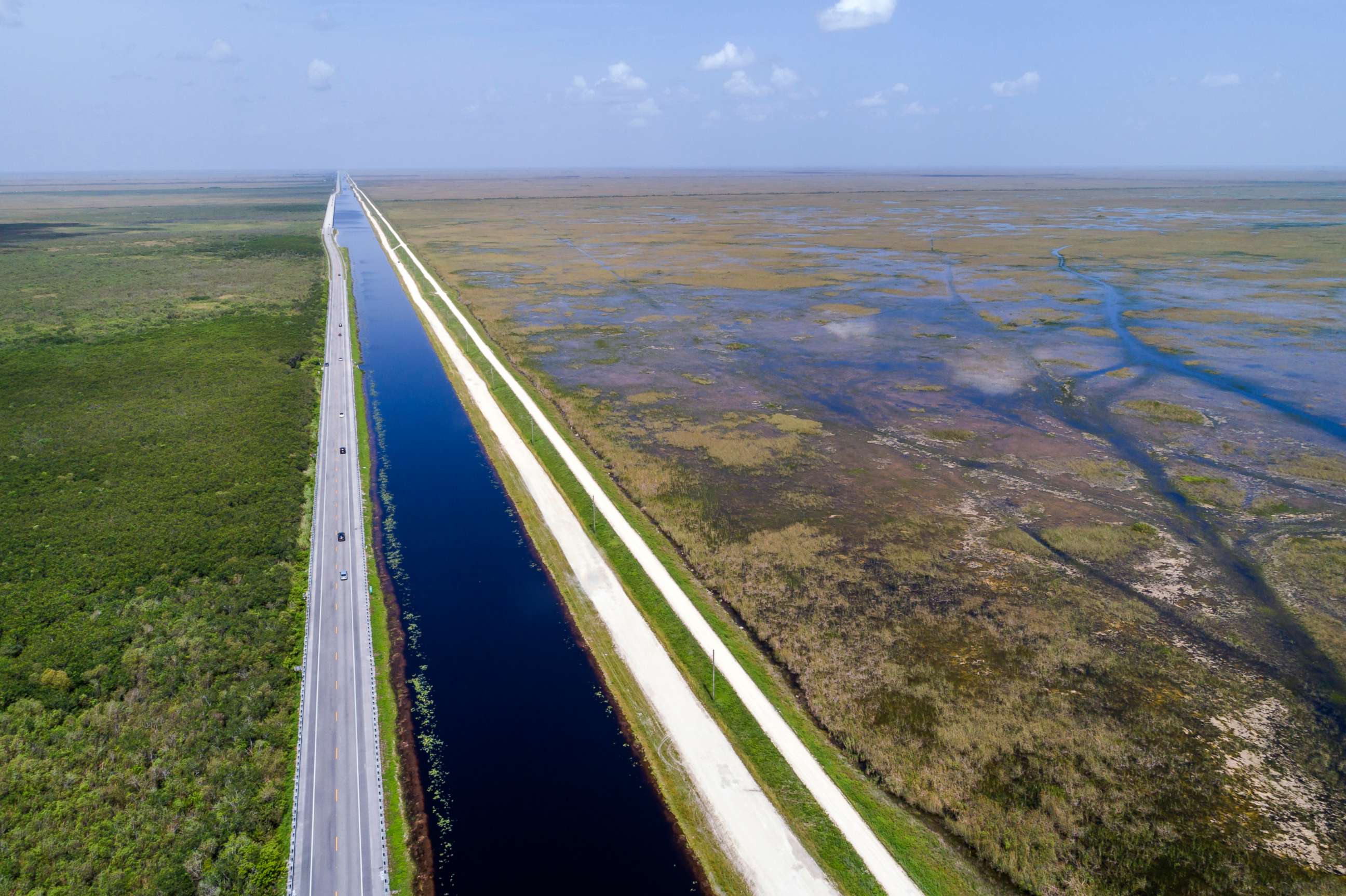 PHOTO: An undated photo shows the Everglades National Park, Tamiami Trail and canal in Fla.