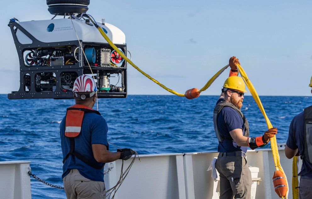 PHOTO: The National Oceanic and Atmospheric Administration is exploring shipwrecks surrounding the National Marine Sanctuary off the East coast of the U.S. state-of-the-art, remotely-piloted submersibles and other technologies.