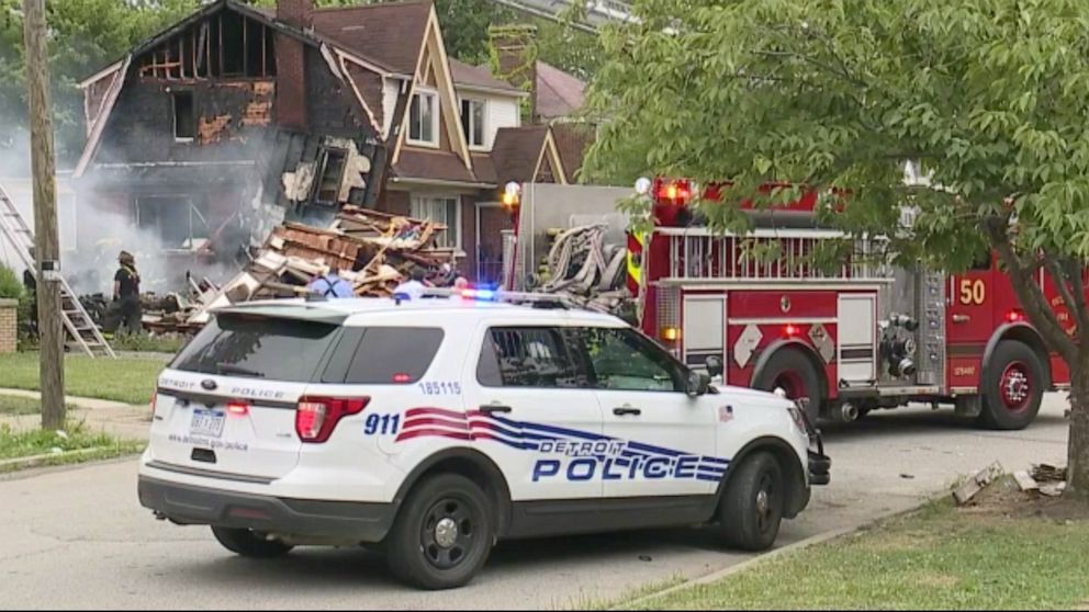 PHOTO: A house on the east side of Detroit was leveled on Tuesday. Authorities were investigating whether a gas leak was to blame.