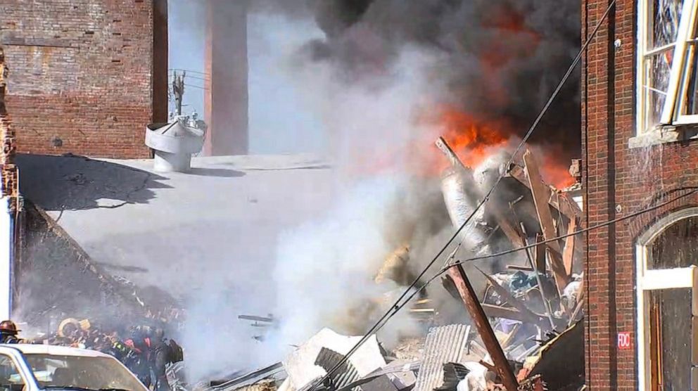 PHOTO: A gas explosion killed 1 person and injured 17 others in downtown Durham, N.C., April 10, 2019.