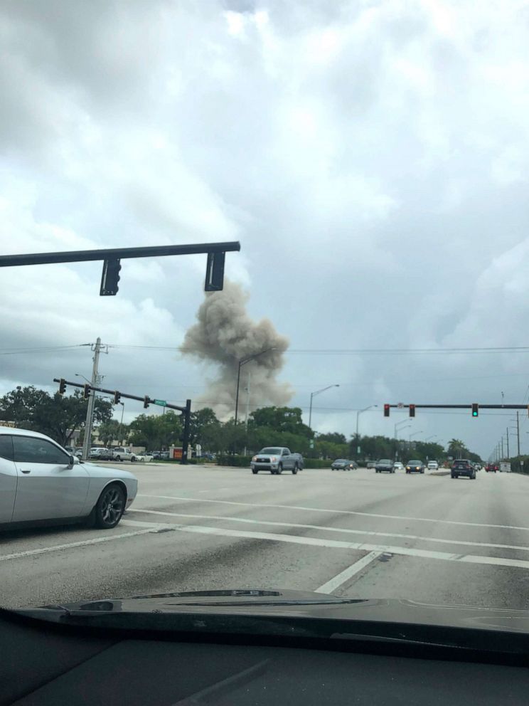 PHOTO: A handout photo shows an explosion, July 6, 2019, in Plantation, Fla.