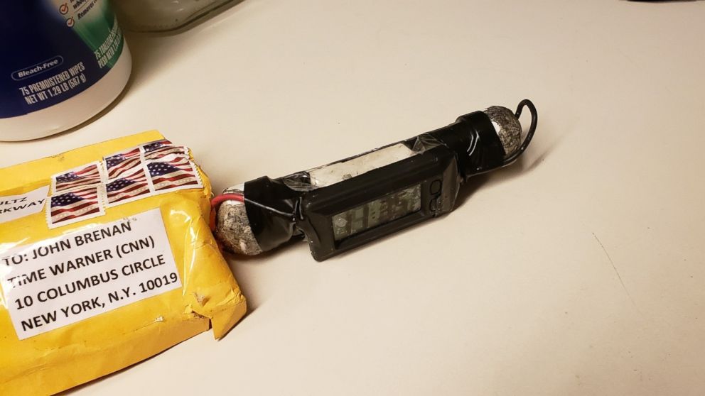 PHOTO: A photo of the device recovered from CNN by the NYPD bomb squad on Oct. 24, 2018, as confirmed by two law enforcement officials.