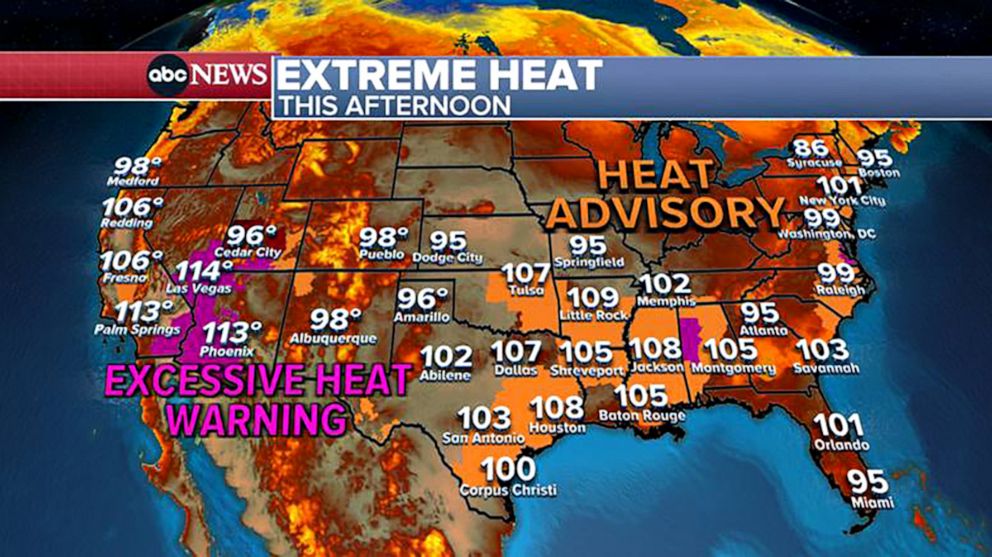 PHOTO: The heat wave in the South and gusty winds continue to fan several fires burning in Texas and Oklahoma.