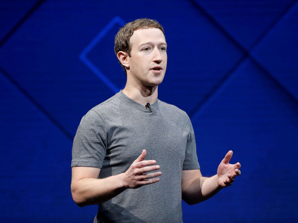 PHOTO: Facebook Founder and CEO Mark Zuckerberg speaks on stage during the annual Facebook F8 developers conference in San Jose, Calif., April 18, 2017.