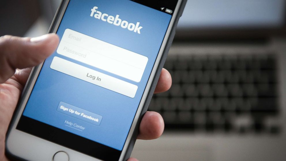 The Facebook log in screen is seen is seen on an iPhone 8 plus in this stock photo, May 25, 2018.