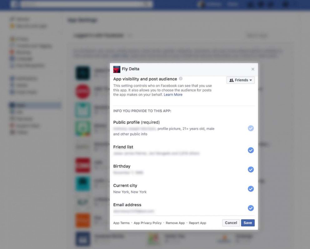 PHOTO: Here's how to manage app access on Facebook.