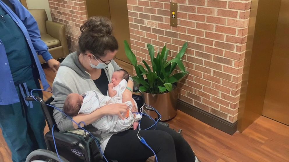 PHOTO: The Fadayomis named their newborn twins Wesley Grace and Zoe Faith.