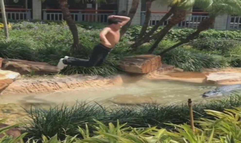 PHOTO: Miami-Dade Police arrested Gianny Sosa-Hernandez, 18, after a video was posted to social media showing him wrestling a fake alligator at a shopping mall.