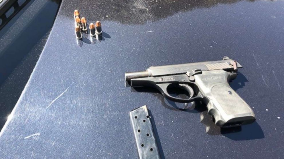 PHOTO: Sheriffs found a real gun in what turned out to be a kidnapping staged for a music video shoot in Los Angeles County, on Wednesday, March 13, 2019.