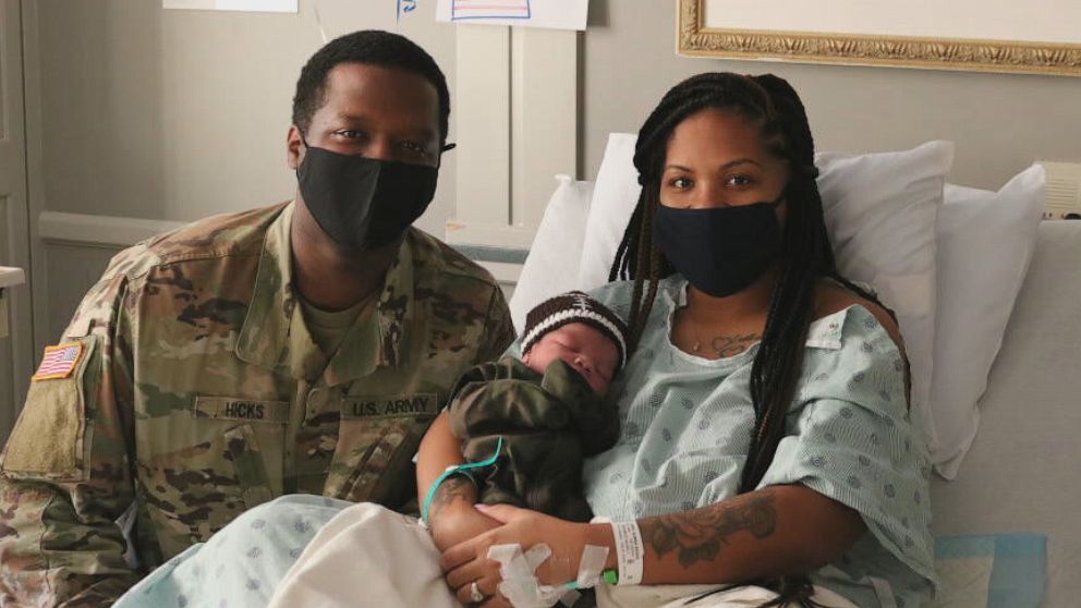 VIDEO: Soldier makes surprise arrival at hospital just before baby’s arrival