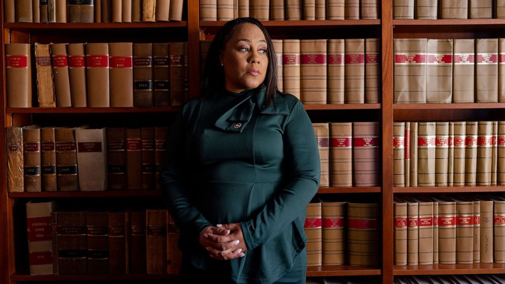 PHOTO: District Attorney Fani Willis is shown inside her office chambers in the Fulton County Justice Center Tower, Sept. 20, 2022, in Atlanta.