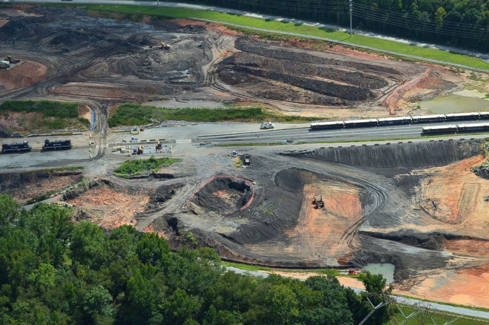 PHOTO: Pictured is the Riverbend coal ash cleanup in Mt Holly (next to Charlotte), NC, Sept. 12, 2018.