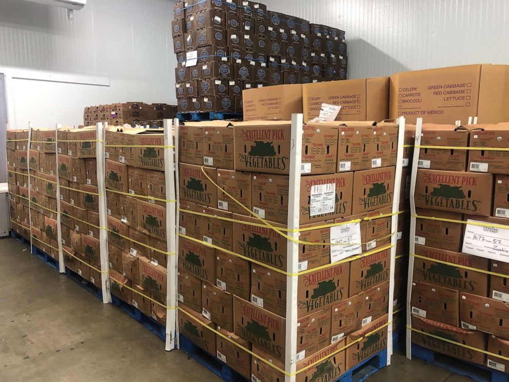 PHOTO: Farmlink volunteers help deliver food picked up from farms to food banks. The group, started by college students, has delivered more than 250,000 pounds of food to food banks in the last three weeks.