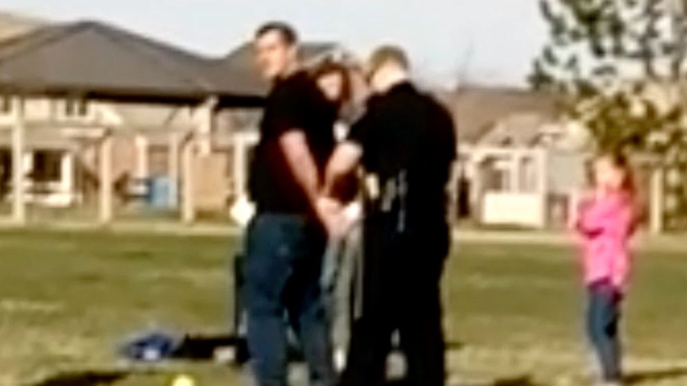 PHOTO: Matt Mooney, 33, says he was handcuffed in front of his 6-year-old daughter for allegedly not respecting social distancing rules at a Brighton, Colo., park. Police later apologized for the incident. 
